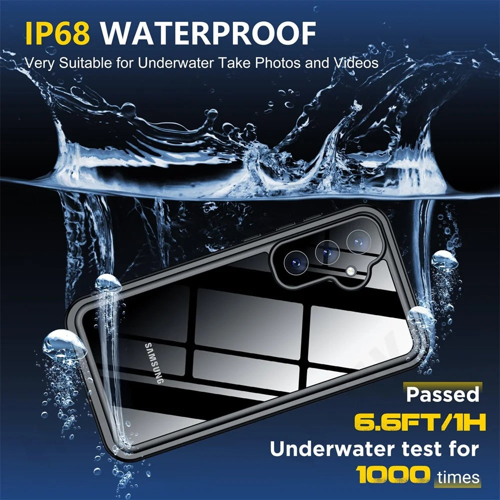 Waterproof Case for Samsung Galaxy S25 S931, ShellBox, Black