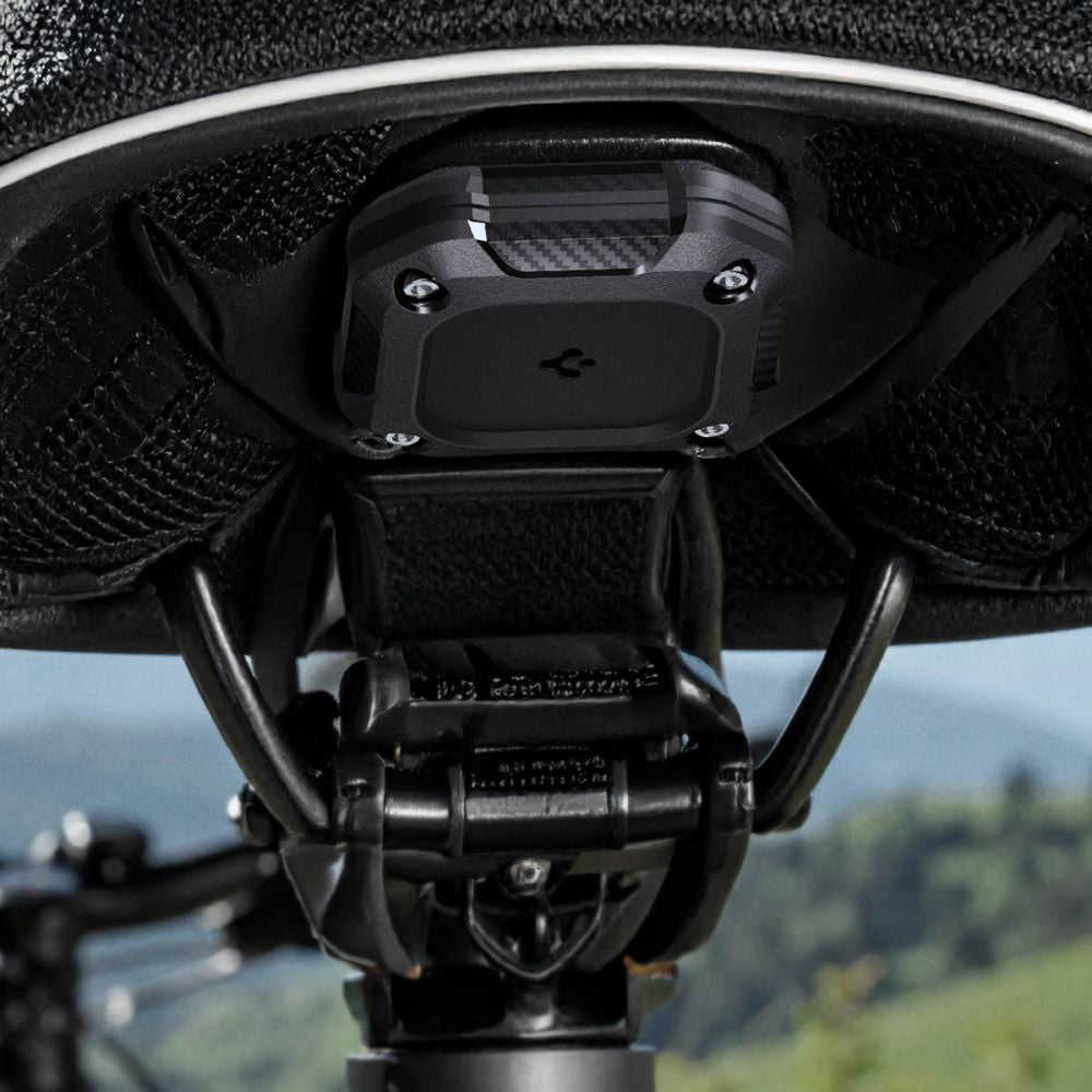 Vattentätt Spigen Tough Armor-skal för Apple AirTag, Svart ACS09781