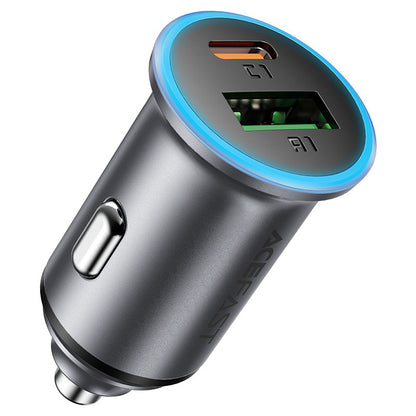 Bil laddare Acefast B15, 65W, 3.25A, 1 X USB-A - 1 x USB-C, Grå