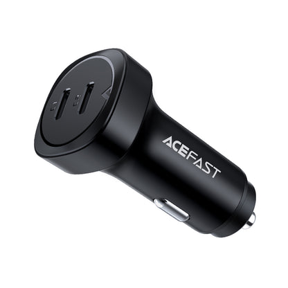 Bil laddare Acefast B2, 72W, 3A, 2 x USB-C, Svart