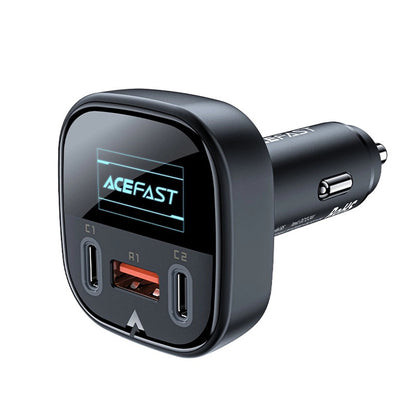 Bil laddare Acefast B5 Display, 101W, 5A, 1 x USB-A - 2 x USB-C, Svart