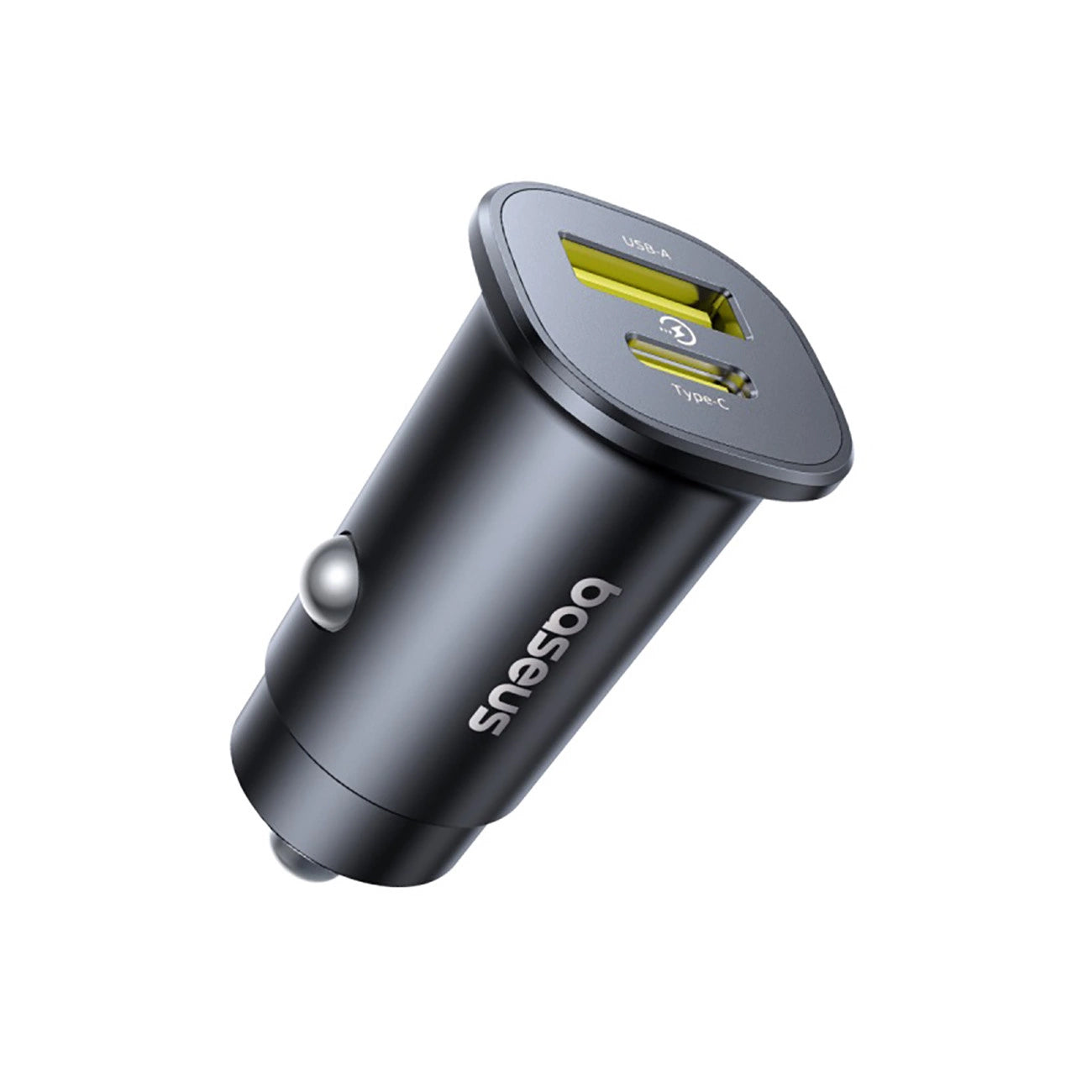 Bil laddare Baseus GoTrip, 30W, 3A, 1 x USB-A - 1 x USB-C, Svart