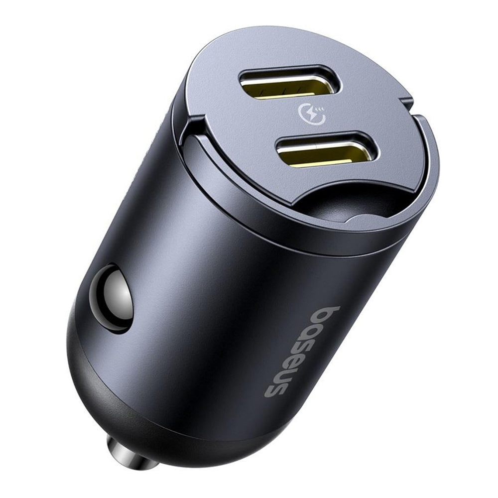 Bil laddare Baseus Tiny Star, 30W, 3A, 2 x USB-C, Svart C00035001121-03