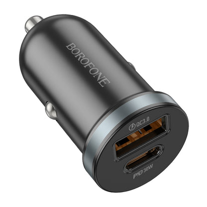 Billaddare Borofone BZ22 Scenery, 30W, 3A, 1 x USB-A - 1 x USB-C, Svart 
