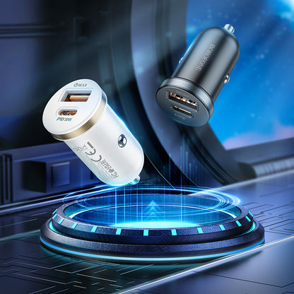 Billaddare Borofone BZ22 Scenery, 30W, 3A, 1 x USB-A - 1 x USB-C, Svart 