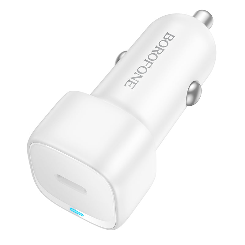 Bil laddare Borofone BZ34A Cloud, 20W, 3A, 1 x USB-C, Vit