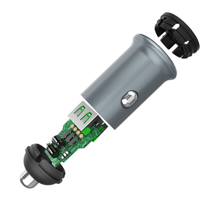 Bil laddare ColorWay, 36W, 3A, 2 x USB-A, Grå