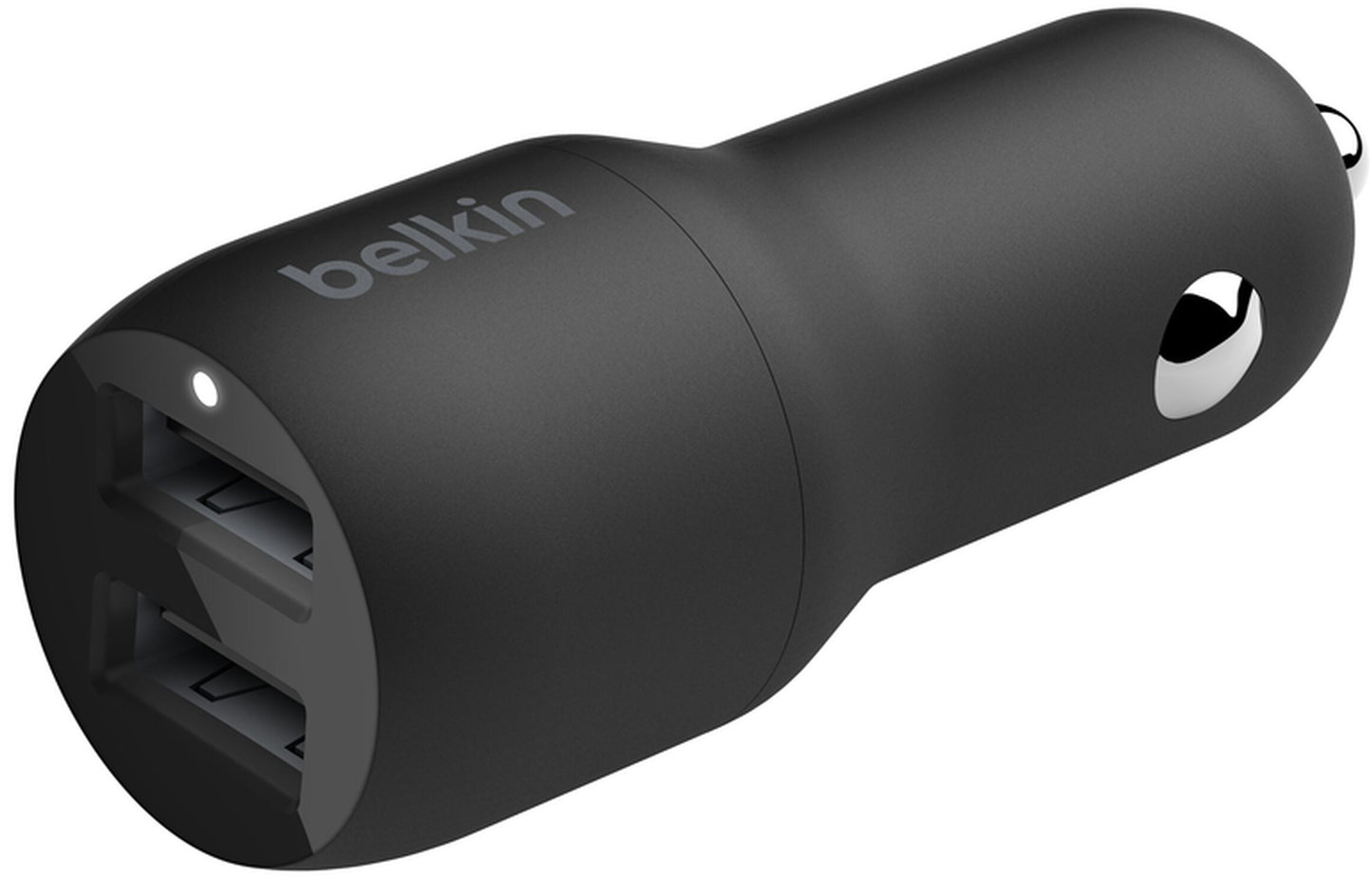 Bil-laddare med USB-C-kabel Belkin BoostCharge Dual, 24W, 2.4A, 2 x USB-A, svart CCE001bt1MBK