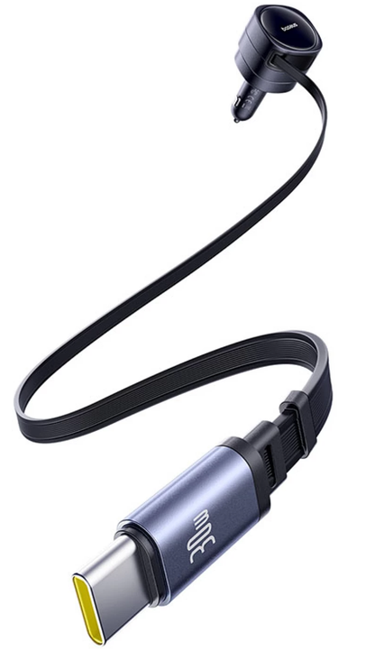 Baseus Enjoyment Max billaddare med USB-C-kabel, 60 W, svart C00035507121-01