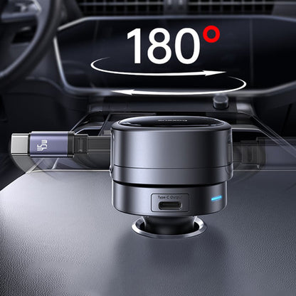 Bil laddare med USB-C kabel Baseus PrimeTrip VR1, 60W, 3A, 1 x USB-A - 1 x USB-C, Svart C00069001121-00