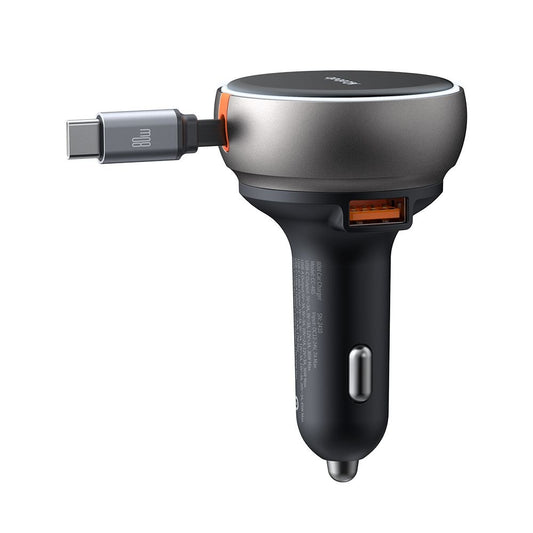 Bil laddare med USB-C kabel McDodo CC-4850, 80W, 3A, 1 x USB-A - 1 x USB-C, Svart