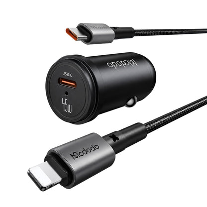 Billaddare med USB-C-kabel Mcdodo CC-7495, 45W, 3A, 1 x USB-C, Svart