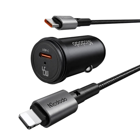Billaddare med USB-C-kabel Mcdodo CC-7495, 45W, 3A, 1 x USB-C, Svart