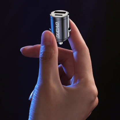 Bil laddare Dudao R3MAX, 48W, 3A, 1 x USB-A - 1 x USB-C, Svart