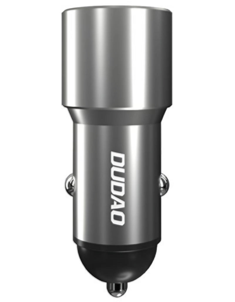Dudao R4PQ NM Billaddare, 22,5W, 3A, 1 x USB-A - 1 x USB-C, Grå