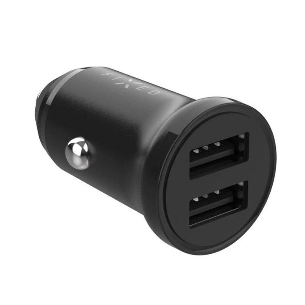 Bil laddare Fixed, 15.5W, 3A, 2 x USB-A, Svart