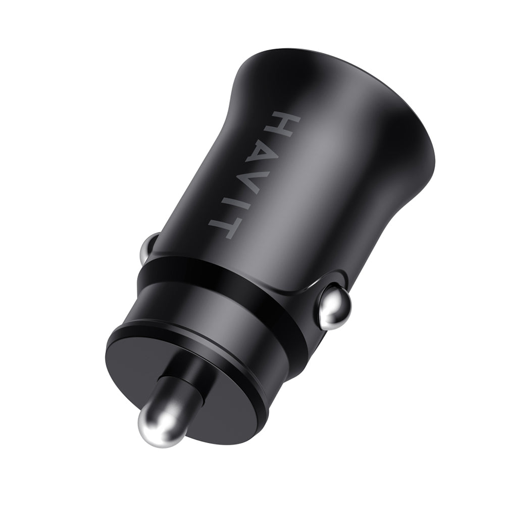 Bil laddare HAVIT CC2022, 20W, 3A, 1 x USB-A - 1 x USB-C, Svart