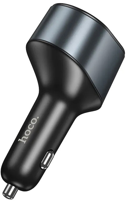 Bil laddare HOCO Z56, 35W, 3A, 1 x USB-A - 1 x USB-C - 1 x cigarettändaruttag, Svart