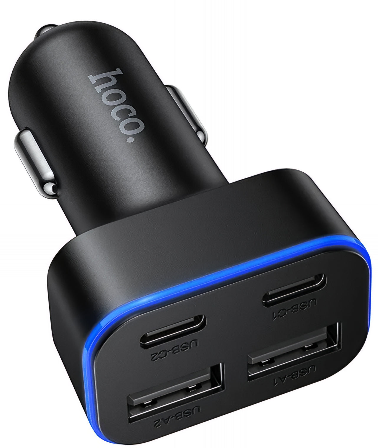 Bil laddare HOCO Z63, 42W, 3A, 2 x USB-A - 2 x USB-C, Svart