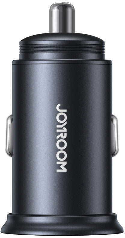 Bil laddare Joyroom JR-CCN04, 60W, 3A, 1 x USB-A - 1 x USB-C, Svart