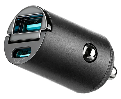 Bil-laddare Joyroom JR-CCN18, 65W, 1 x USB-A - 1 x USB-C, Svart