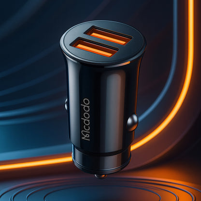 Bil laddare McDodo CC-6602, 12W, 2.4A, 2 x USB-A, Svart