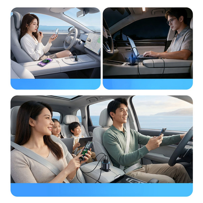 Orico HyperDrive Billaddare, 165W, 5A, 1 x USB-A - 2 x USB-C, Svart
