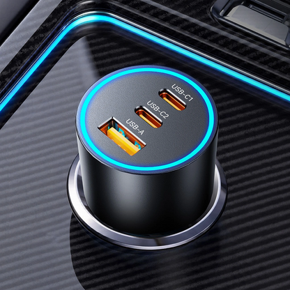 Orico HyperDrive Billaddare, 165W, 5A, 1 x USB-A - 2 x USB-C, Svart