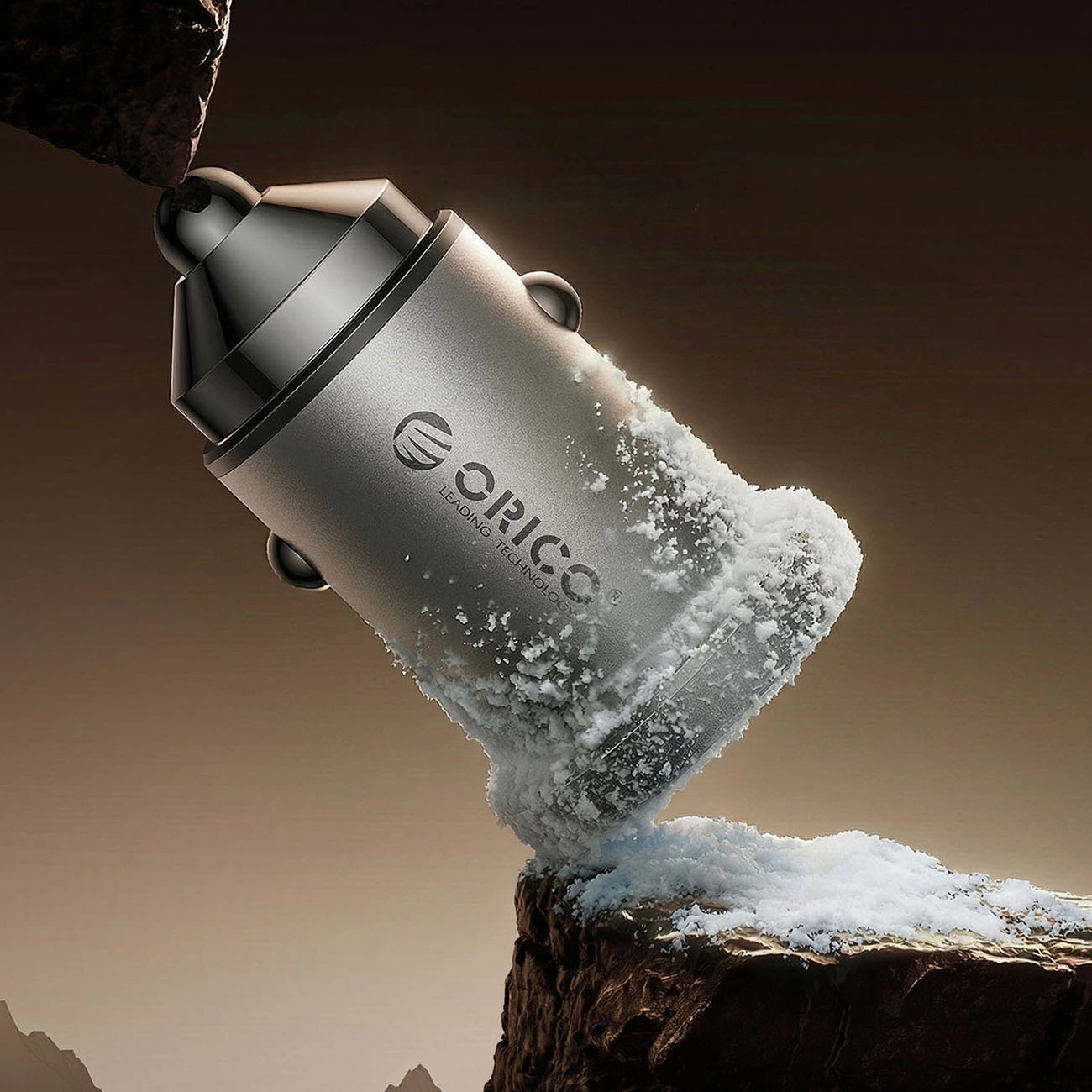 Orico MiniRing Pro Billaddare, 45W, 3A, 1 x USB-A - 1 x USB-C, Silver