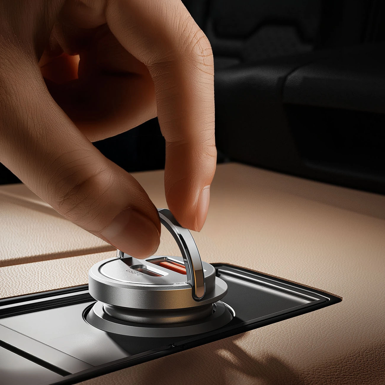 Orico MiniRing Pro Billaddare, 45W, 3A, 1 x USB-A - 1 x USB-C, Silver