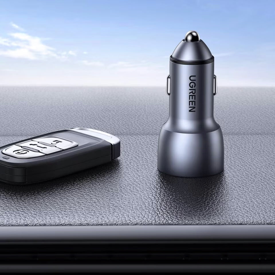 Billaddare UGREEN CD213, 36W, 3A, 2 x USB-A, Grå 