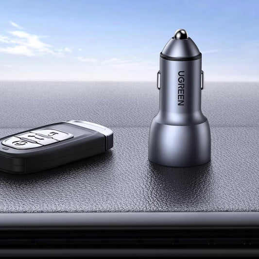 Billaddare UGREEN CD213, 36W, 3A, 2 x USB-A, Grå 