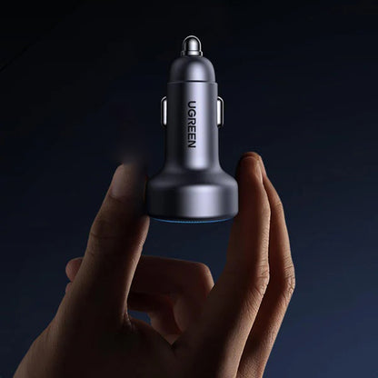 UGREEN EC307 Bil laddare, 30W, 3A, 1 x USB-A - 2 x USB-C, Grå