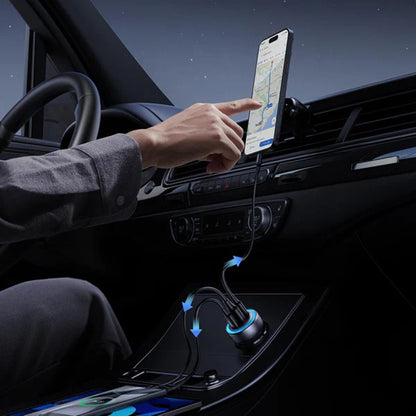 UGREEN EC307 Bil laddare, 30W, 3A, 1 x USB-A - 2 x USB-C, Grå