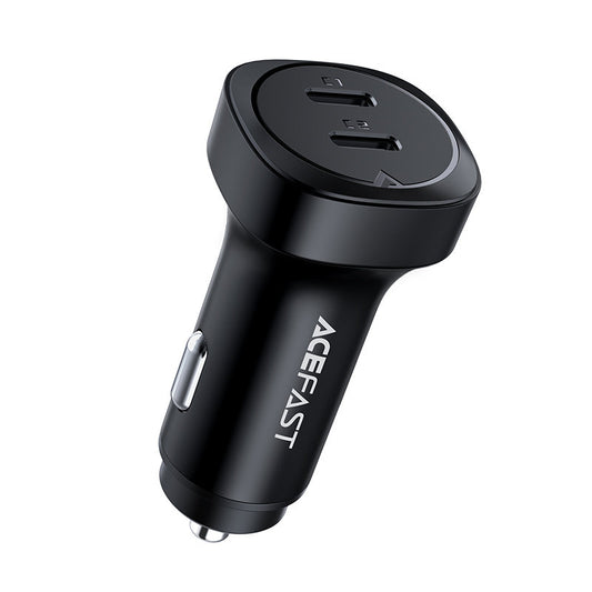 Bil laddare Acefast B2, 72W, 3A, 2 x USB-C, Svart