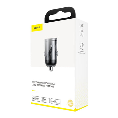 Bil laddare Baseus Star Mini, 30W, 3A, 1 x USB-A, Grå VCHX-A0G