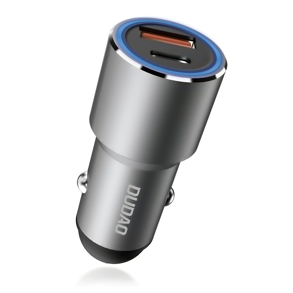 USB Billaddare Dudao R4PQ, 1 X USB - 1 X USB Typ-C, 22,5 W, Quick Charge - Power Delivery, Grå