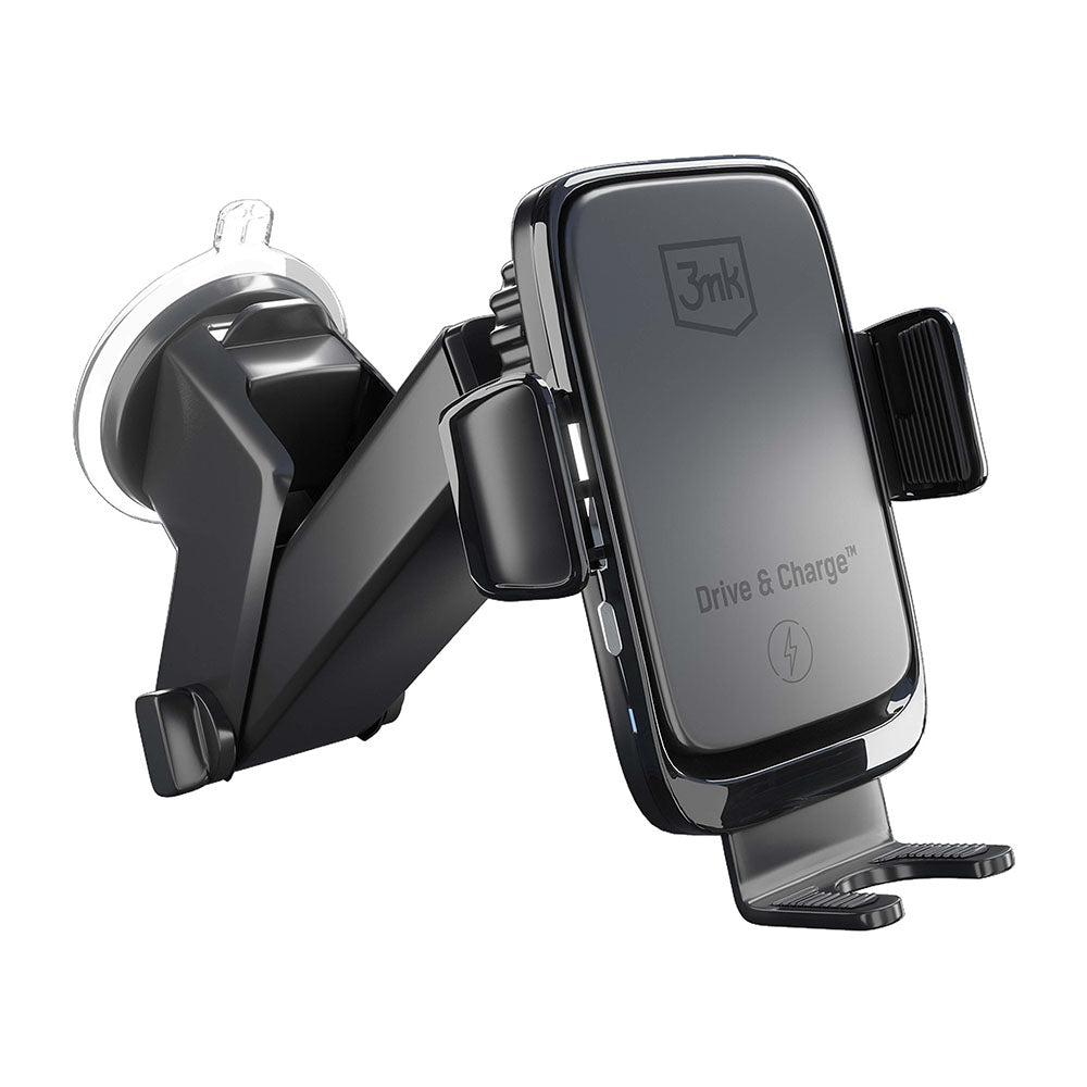 Trådlös Bil Laddare 3MK Drive&Charge, 15W, 1.67A, Svart