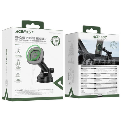Trådlös Bil Laddare Acefast D47, 15W, 1.67A, Svart