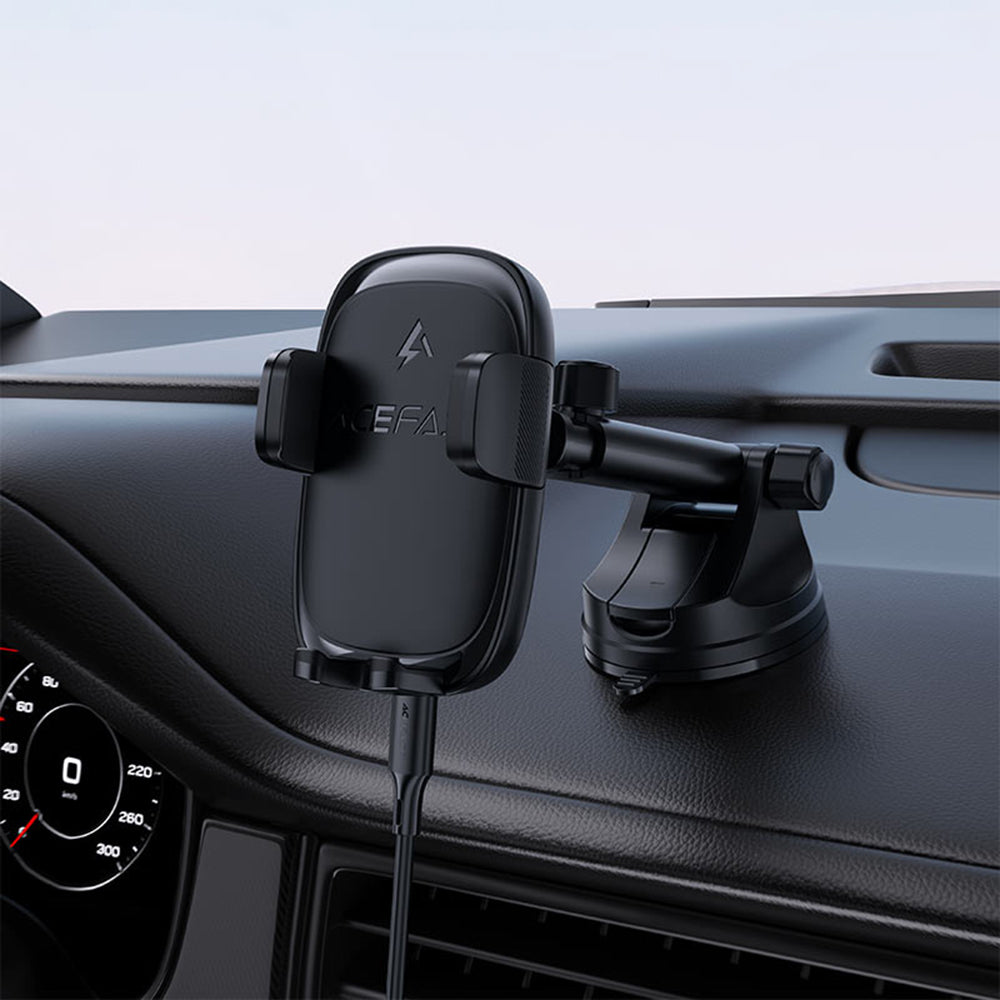 Trådlös Bil Laddare Acefast D49, 15W, 1.67A, Svart