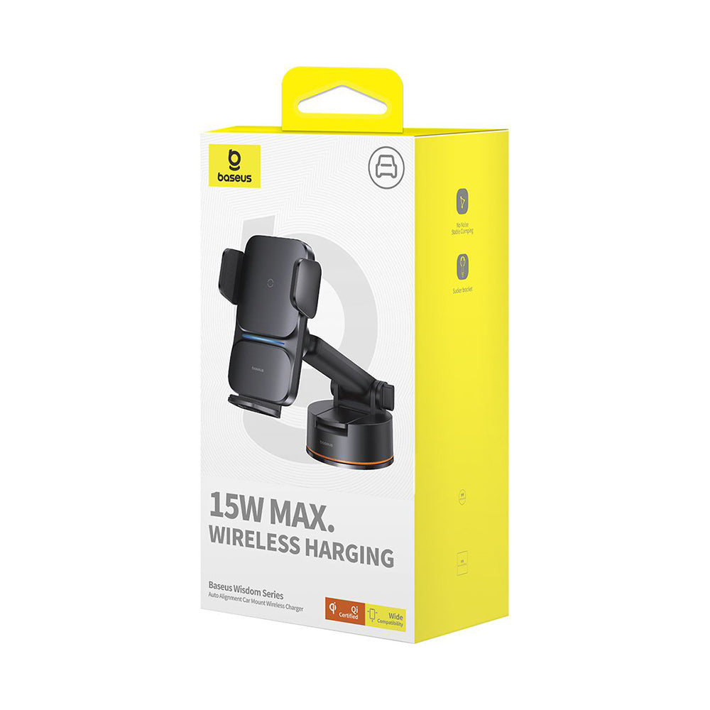 Trådlös Bil Laddare Baseus Wisdom Dash, 15W, 1.67A, Svart C40344901113-Z1