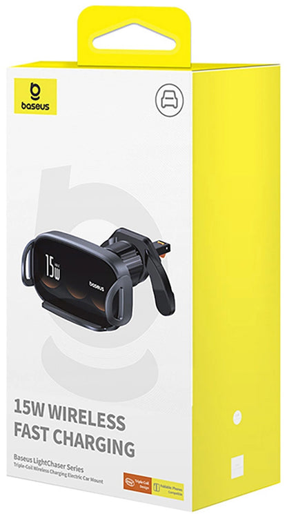 Trådlös Bil Laddare Baseus LightChaser, 15W, 1.67A, Svart C40355901111-00