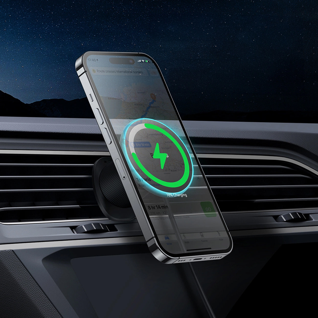 Baseus CW01 Wireless Car Charger, 15W, 1.67A, Black C40141001111-00