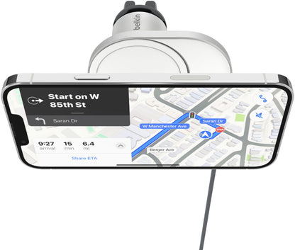 Belkin BoostCharge Pro trådlös billaddare, 15W, 1,67A, vit WIC008btGR-V2