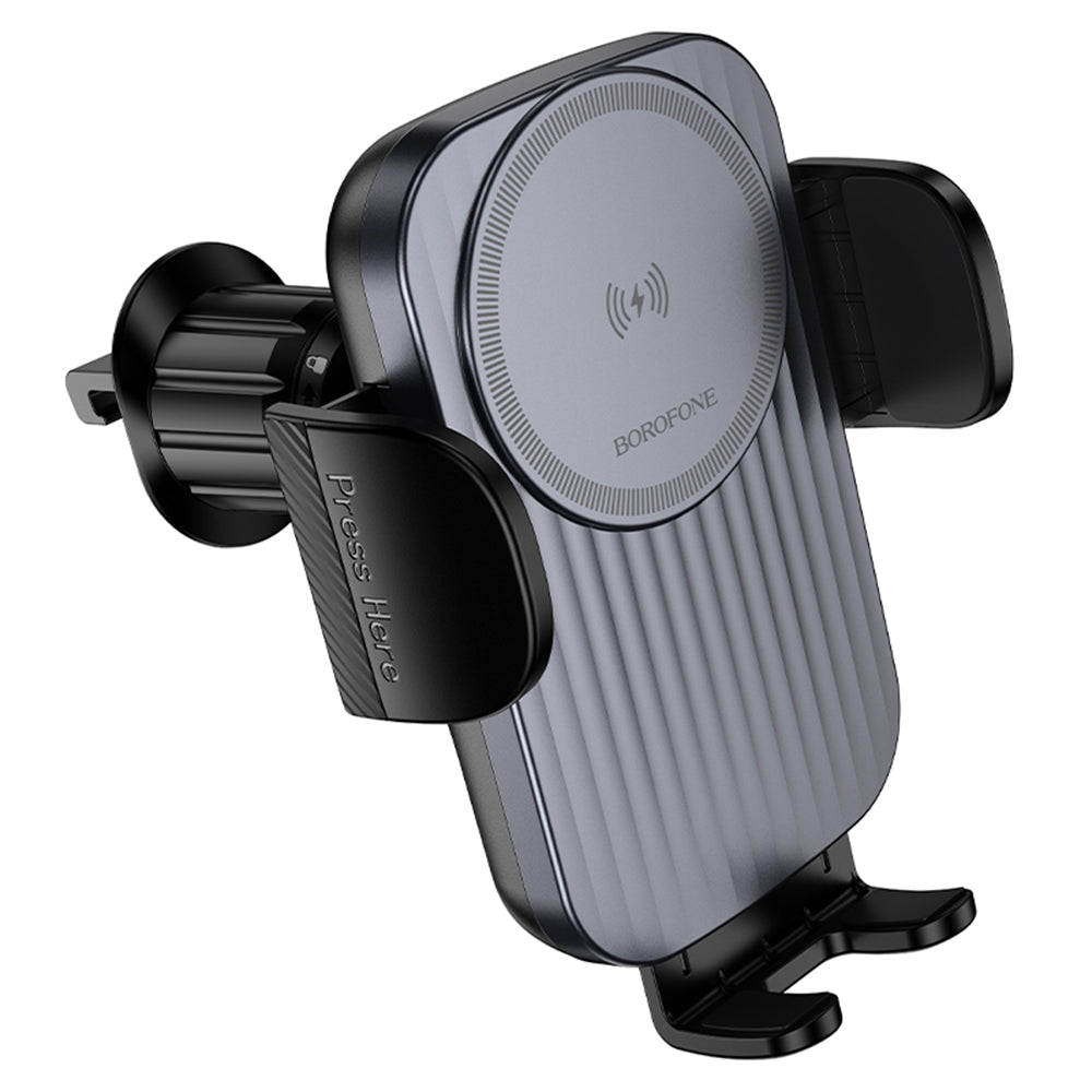 Borofone BH221 Path Wireless Car Charger, 15W, 1.67A, Black