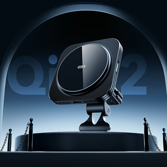 Trådlös Bilhållare ESR HaloLock Vent, 15W, 1.67A, Svart