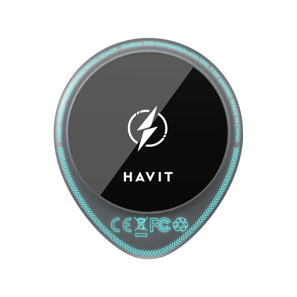 Trådlös Bil Laddare HAVIT W3036, 15W, 1.67A, Svart