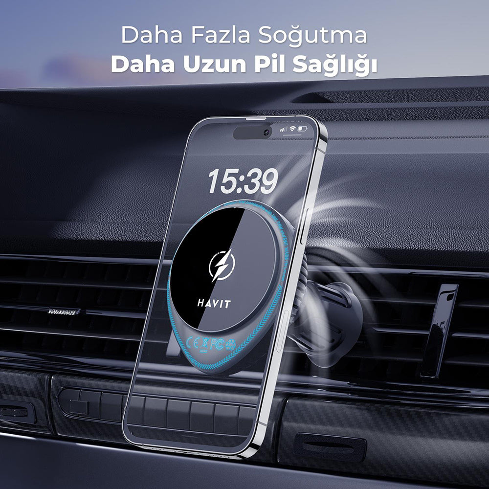 Trådlös Bil Laddare HAVIT W3036, 15W, 1.67A, Svart