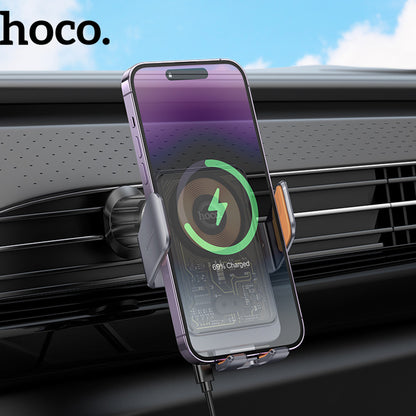 Trådlös Bil Laddare HOCO HW7, 15W, 1.67A, Svart