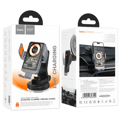 Trådlös Bil Laddare HOCO HW8, 15W, 1.67A, Svart